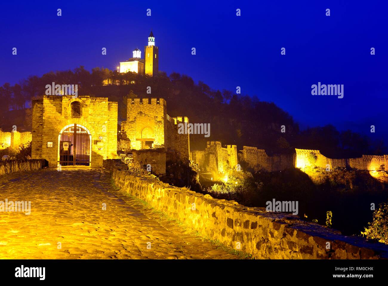 Fortress in Tsarevets hill, Veliko Tarnovo, Bulgaria. Stock Photo