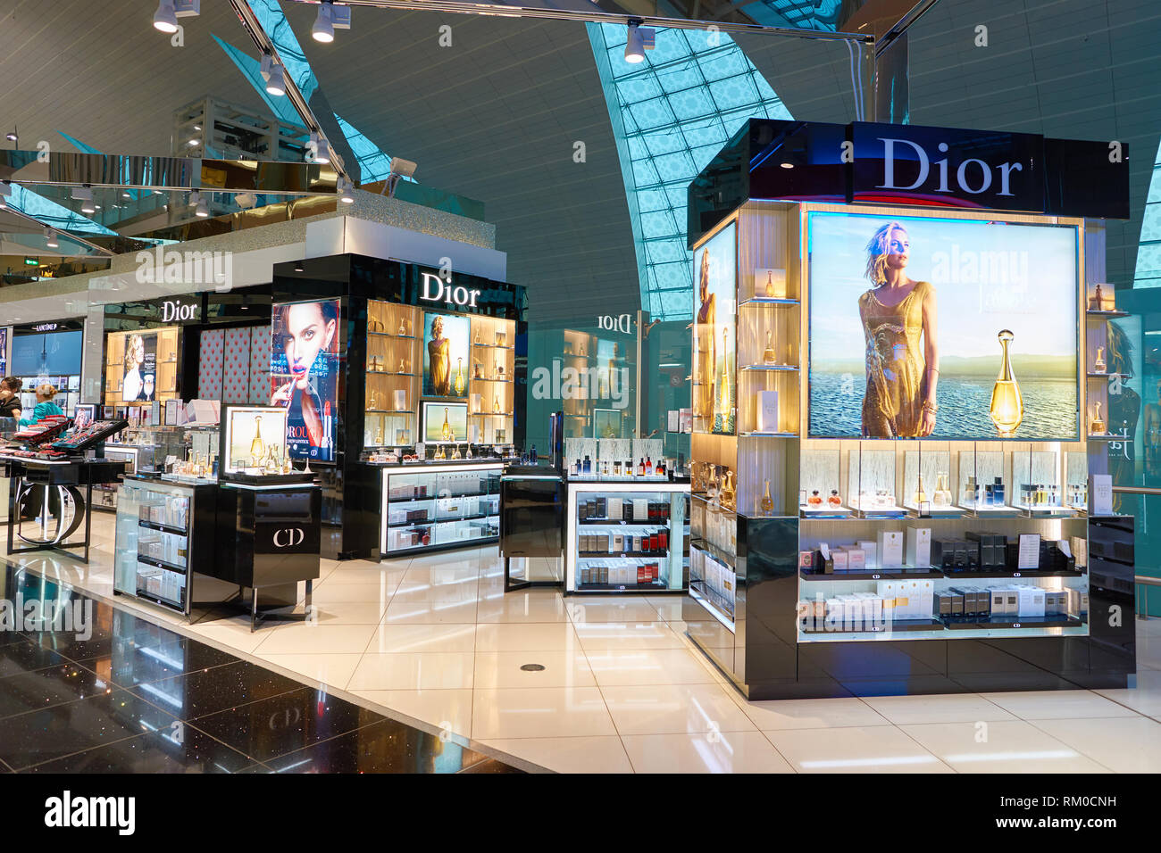 DUBAI, UAE - CIRCA NOVEMBER, 2016: duty free at Dubai International ...