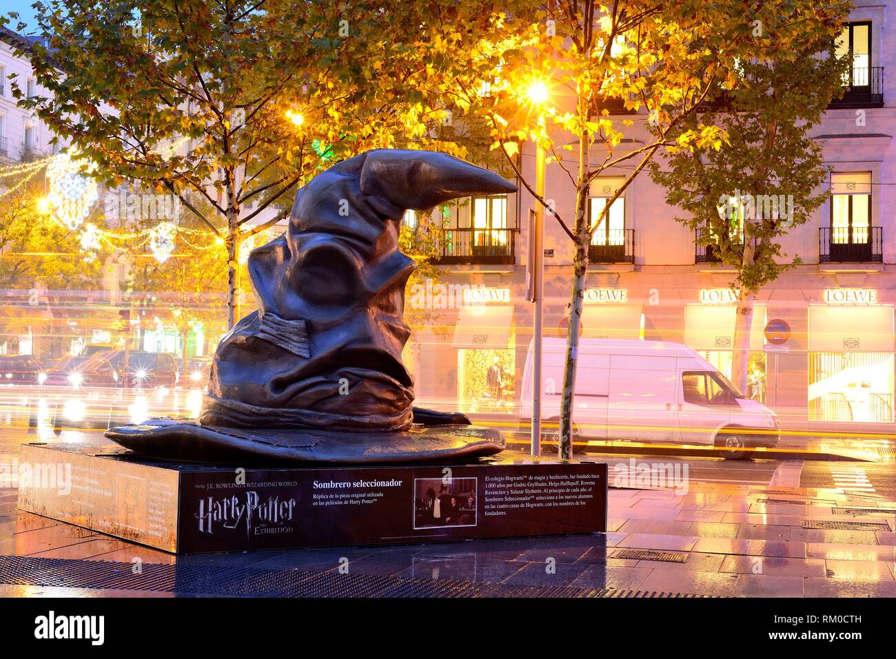 The Sorting Hat of Harry Potter sculpture in Madrid, Spain Stock Photo -  Alamy
