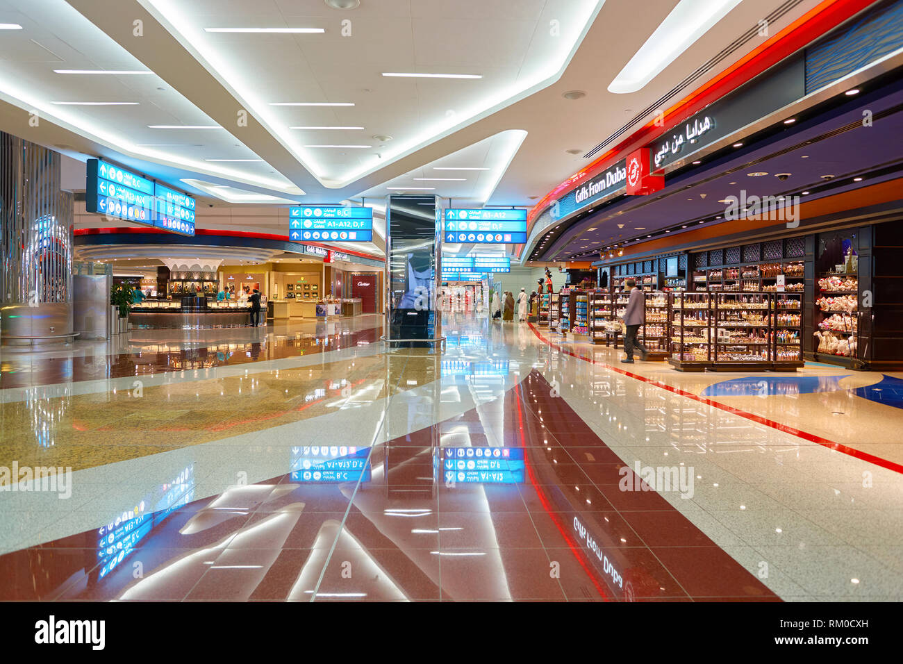DUBAI, UAE - CIRCA NOVEMBER, 2016: duty free at Dubai International ...