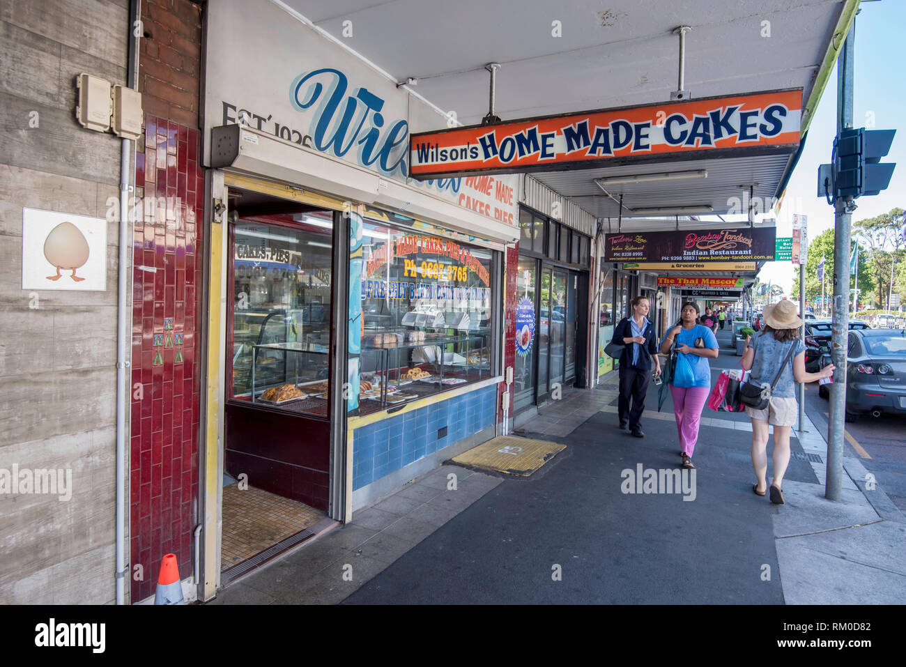 Wilson's Home Made Cakes established in 1926 is still operating on Botany Road, Mascot in Sydney nearly 100 years later Stock Photo