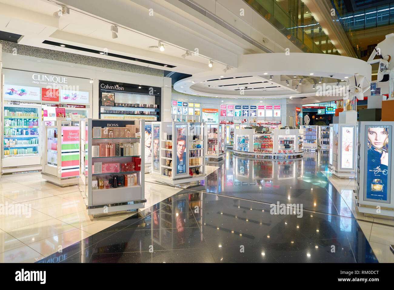 DUBAI, UAE - CIRCA NOVEMBER, 2016: duty free at Dubai International ...