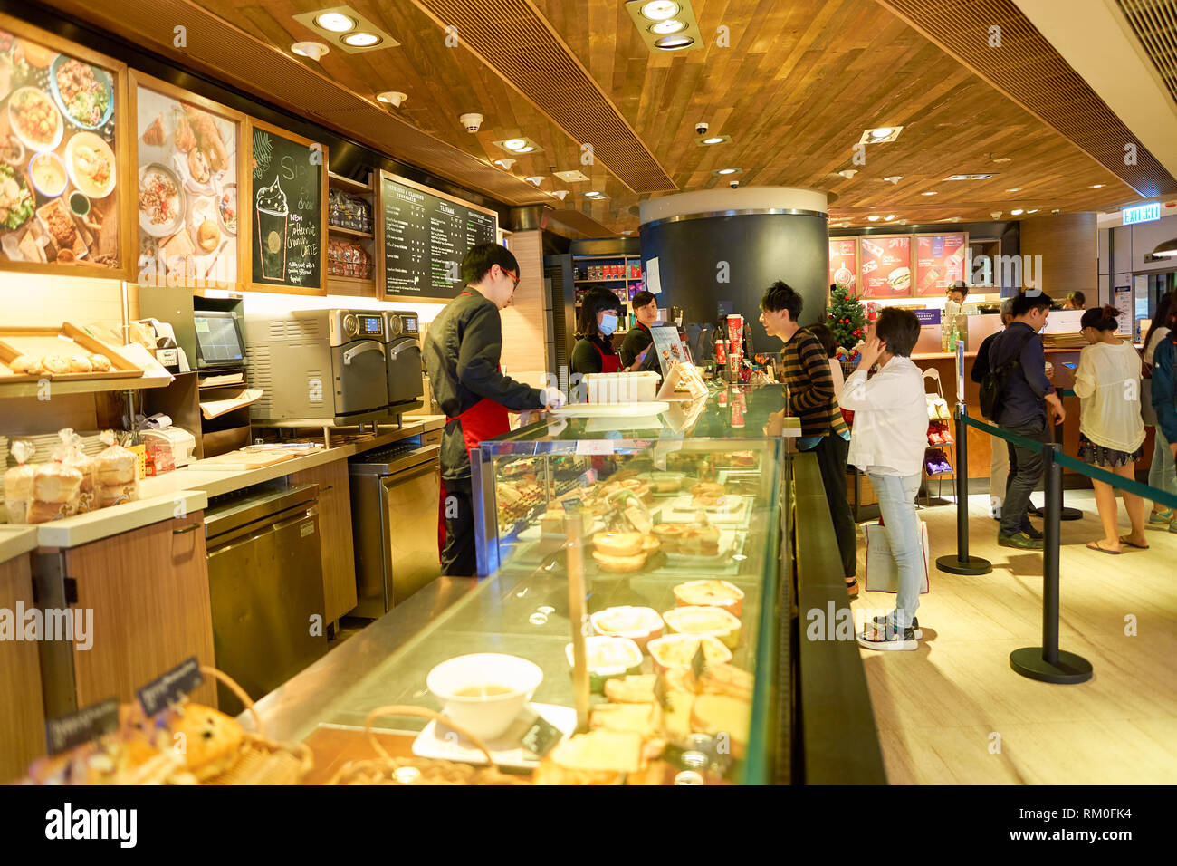 HONG KONG CIRCA NOVEMBER, 2016 a Starbucks cafe in Hong Kong