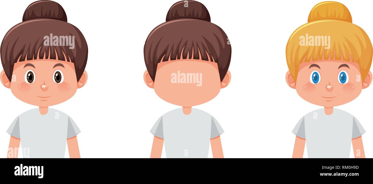 Set of girl character illustration Stock Vector Image & Art - Alamy