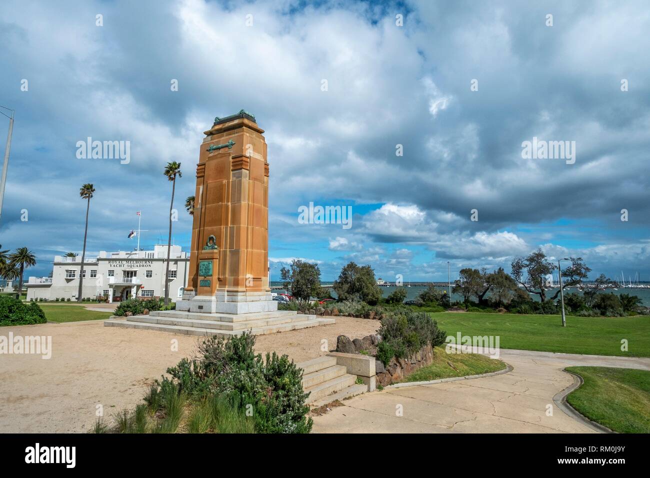 A tower at St Kilda on Port Phillip Bay, Melbourne Stock Photo