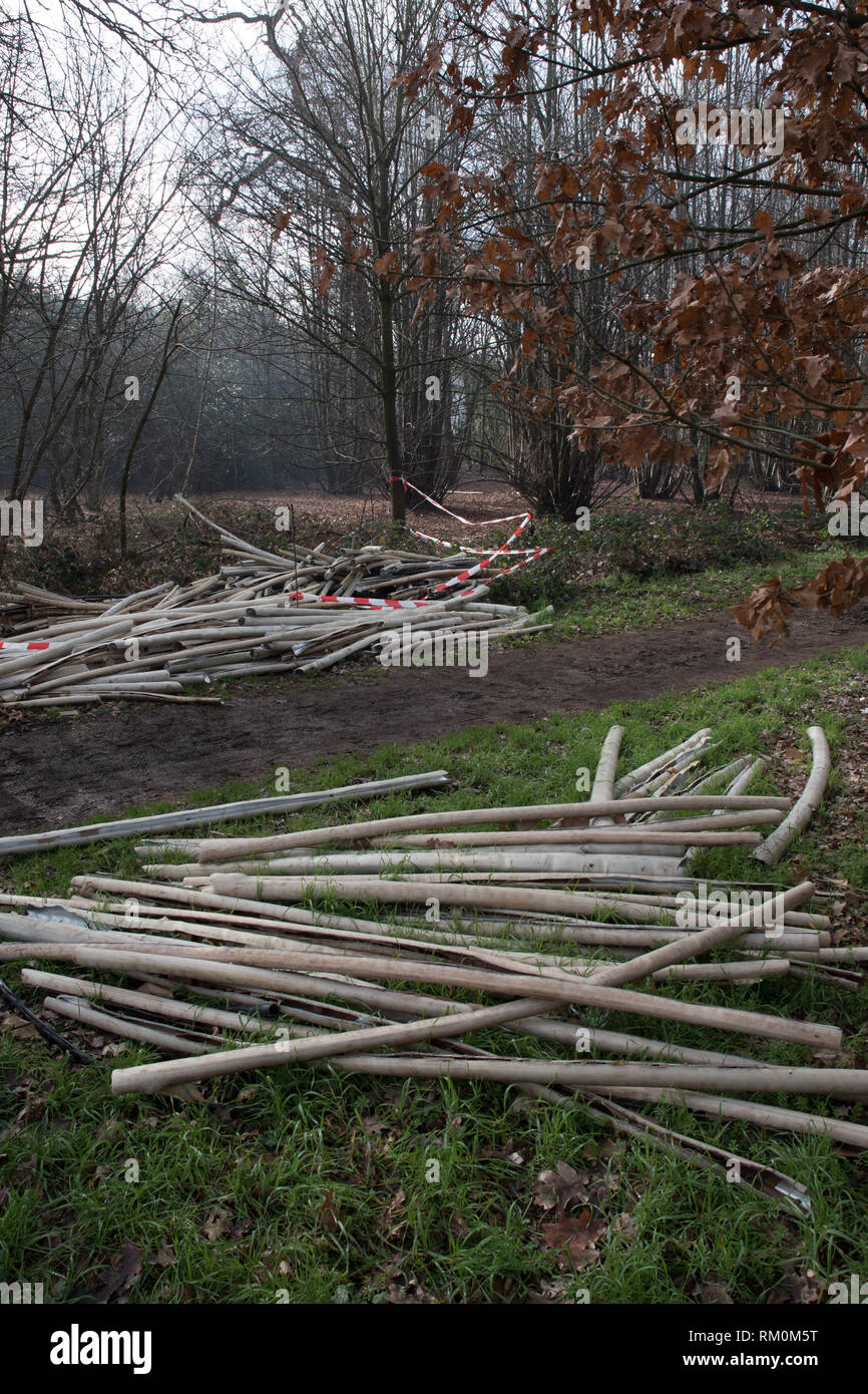 Fly tipping of industrial waste, Langley Park, Buckinghamshire Stock