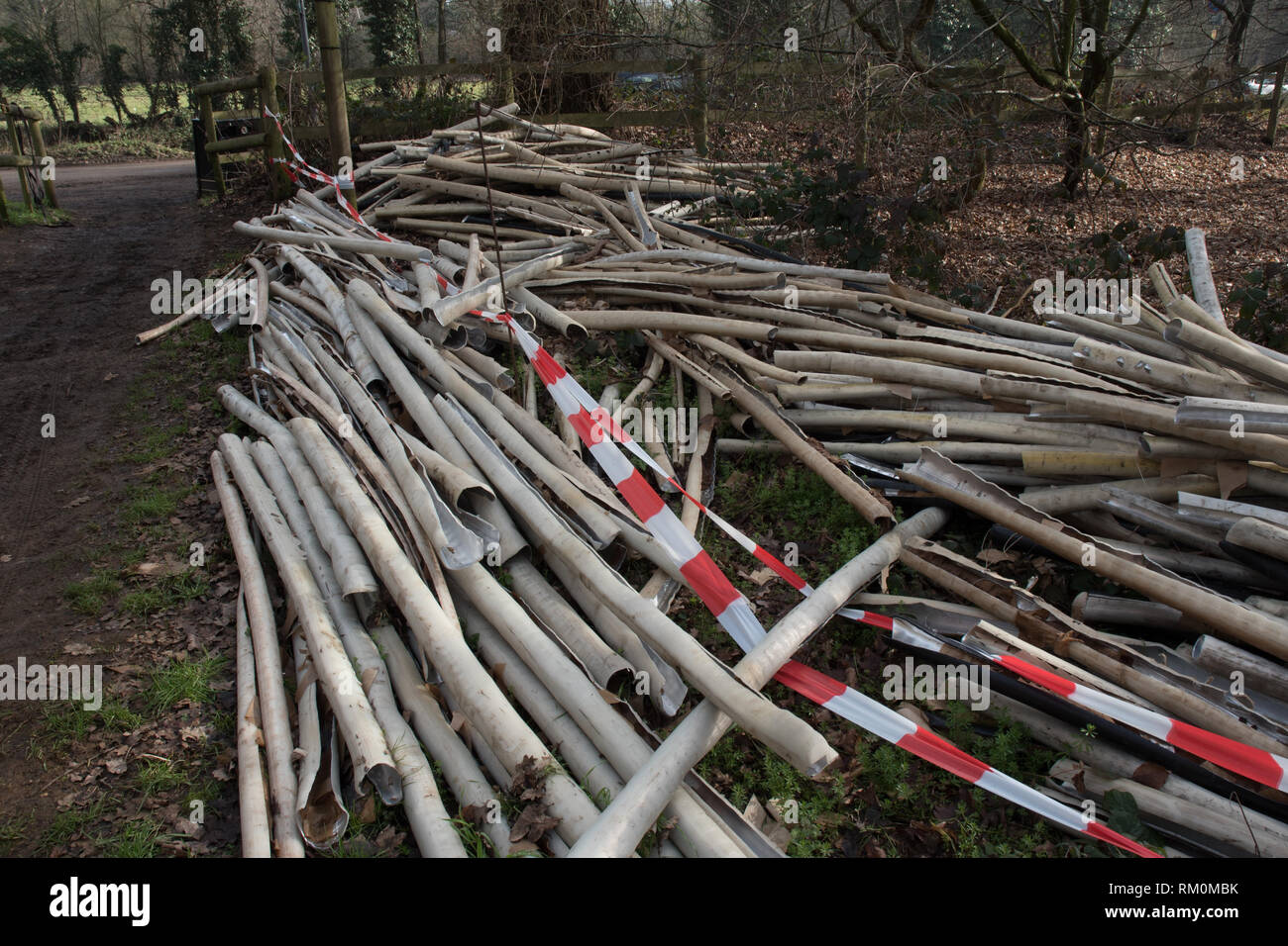 Fly tipping of industrial waste, Langley Park, Buckinghamshire Stock