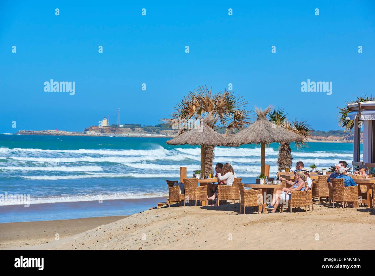 Beach and White Town, Conil De La Frontera. Editorial Image