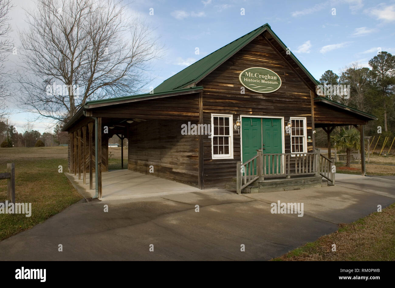 Exterior of Mt Croghan Historic Museum, South Carolina USA Stock Photo
