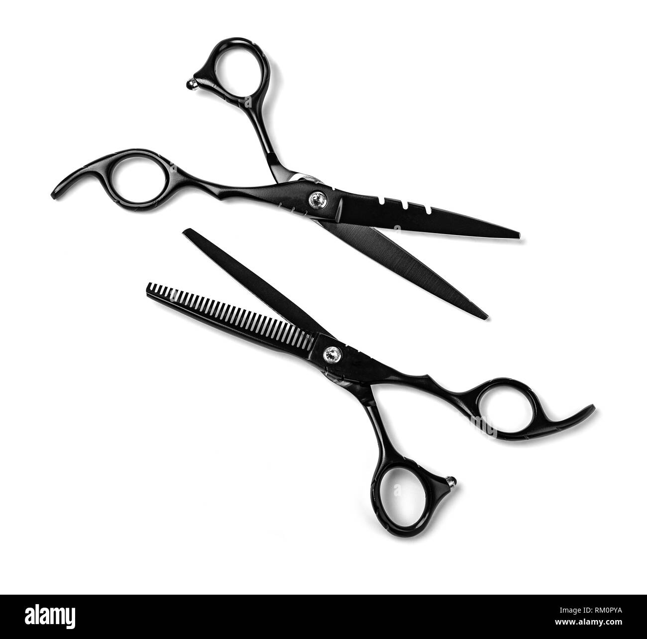 black scissors isolated on white background Stock Photo Alamy