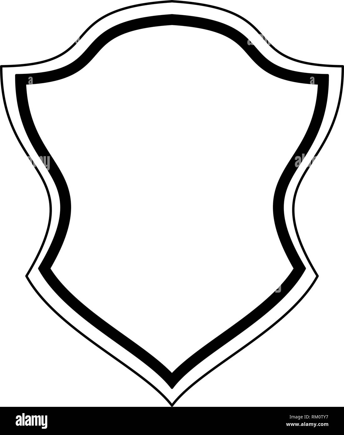 Badge emblem symbol cartoon black and white Stock Vector Image & Art