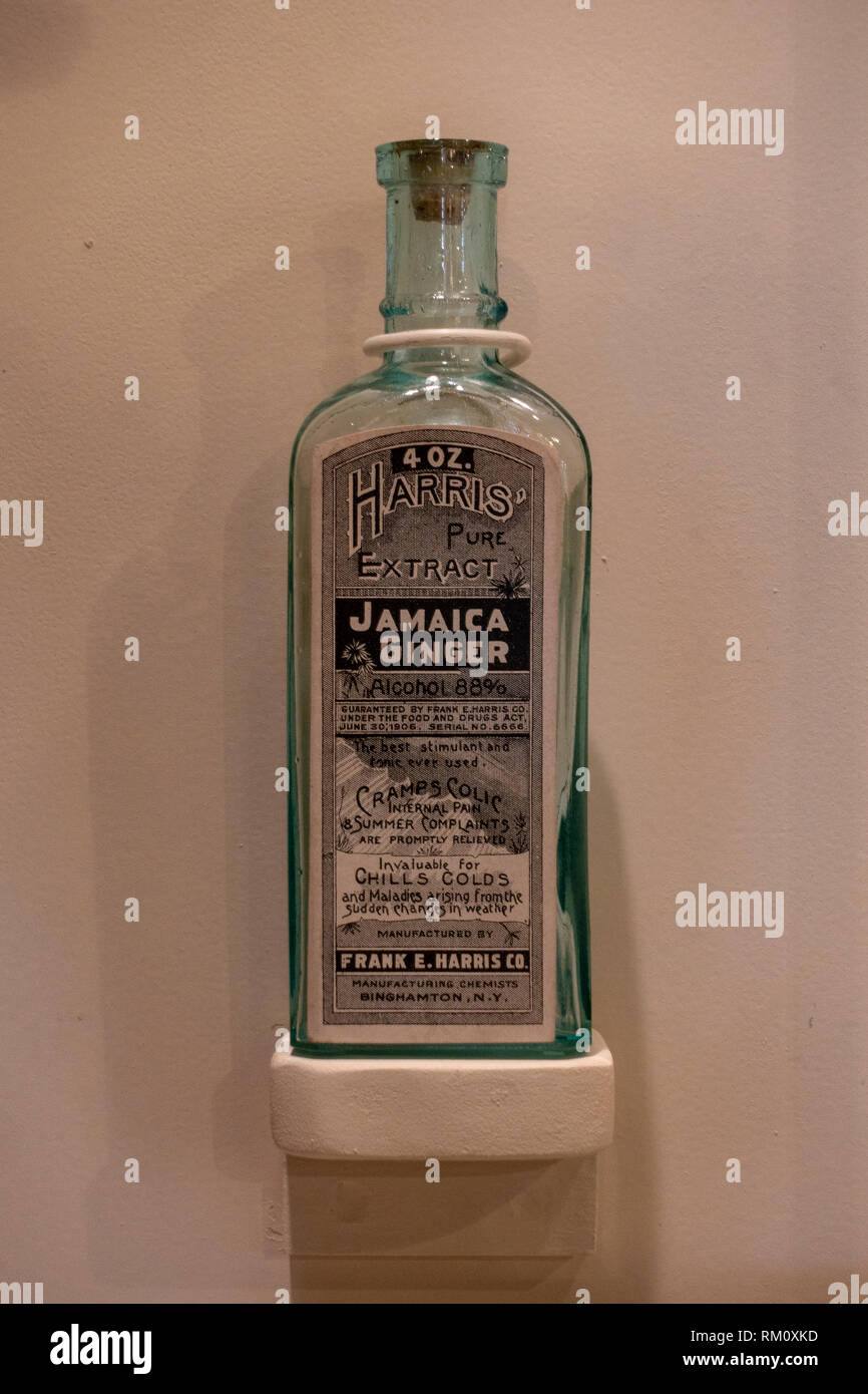 A Jamaica ginger bottle, The Mob Museum, Las Vegas (City of Las Vegas