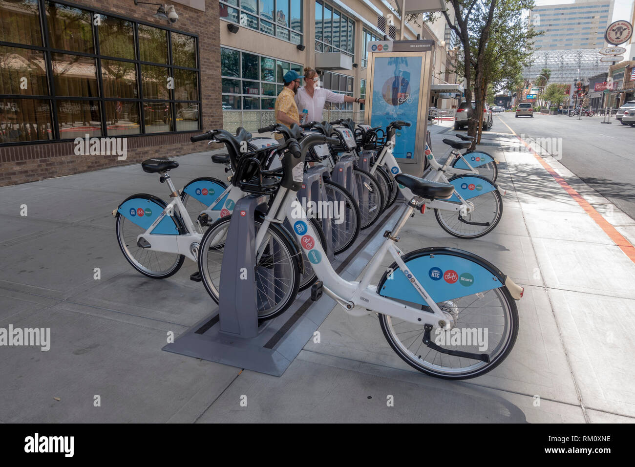 An RTC Bike Share station, Las Vegas (City of Las Vegas), Nevada
