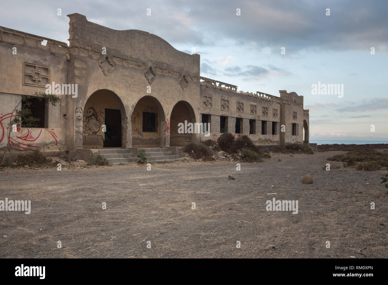 Abandoned leper village in Abades, South Tenerife Stock Photo