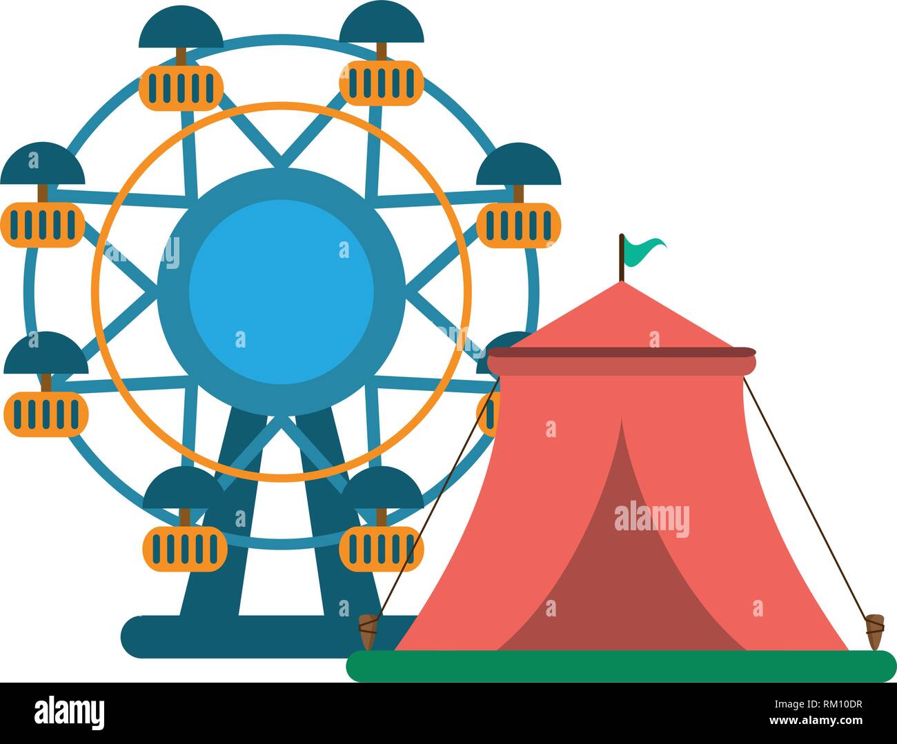 Carnival ferris and tent Stock Vector Image & Art - Alamy