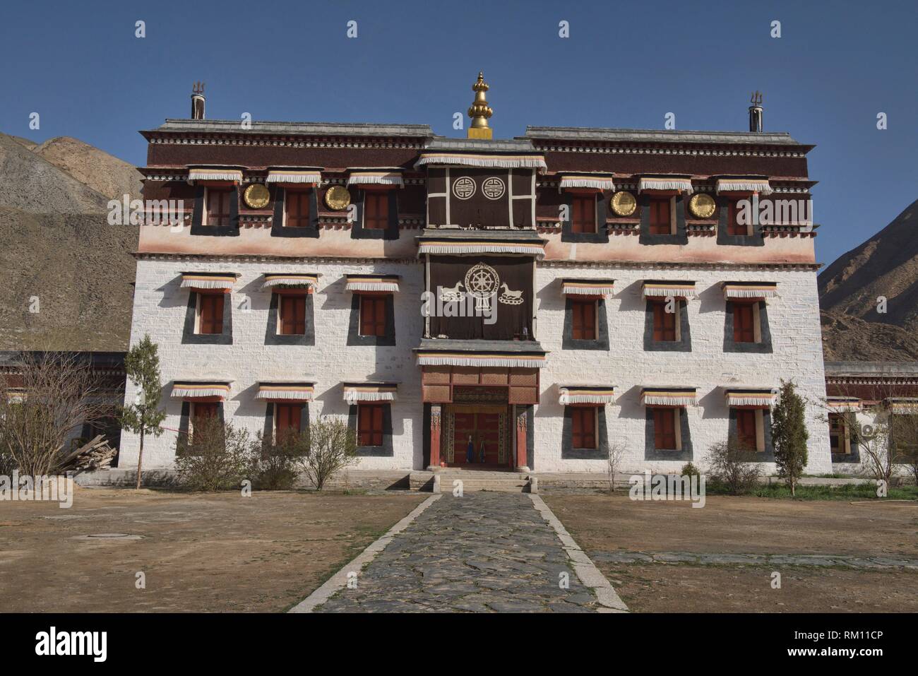 The Barkang printing press at Labrang Monastery, Xiahe, Gansu, China. Stock Photo
