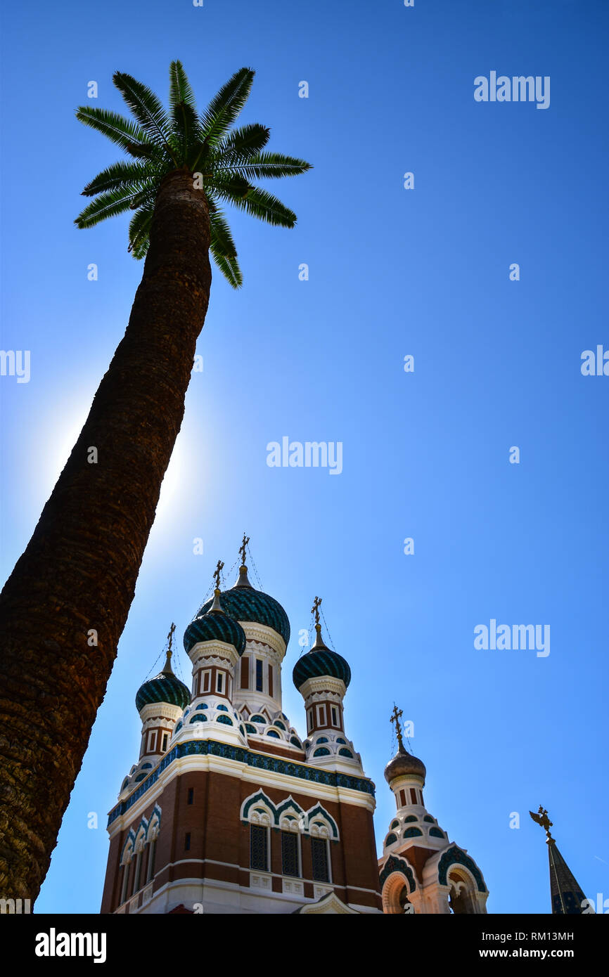St Nicholas Russian Orthodox Cathedral, Nice, France Stock Photo