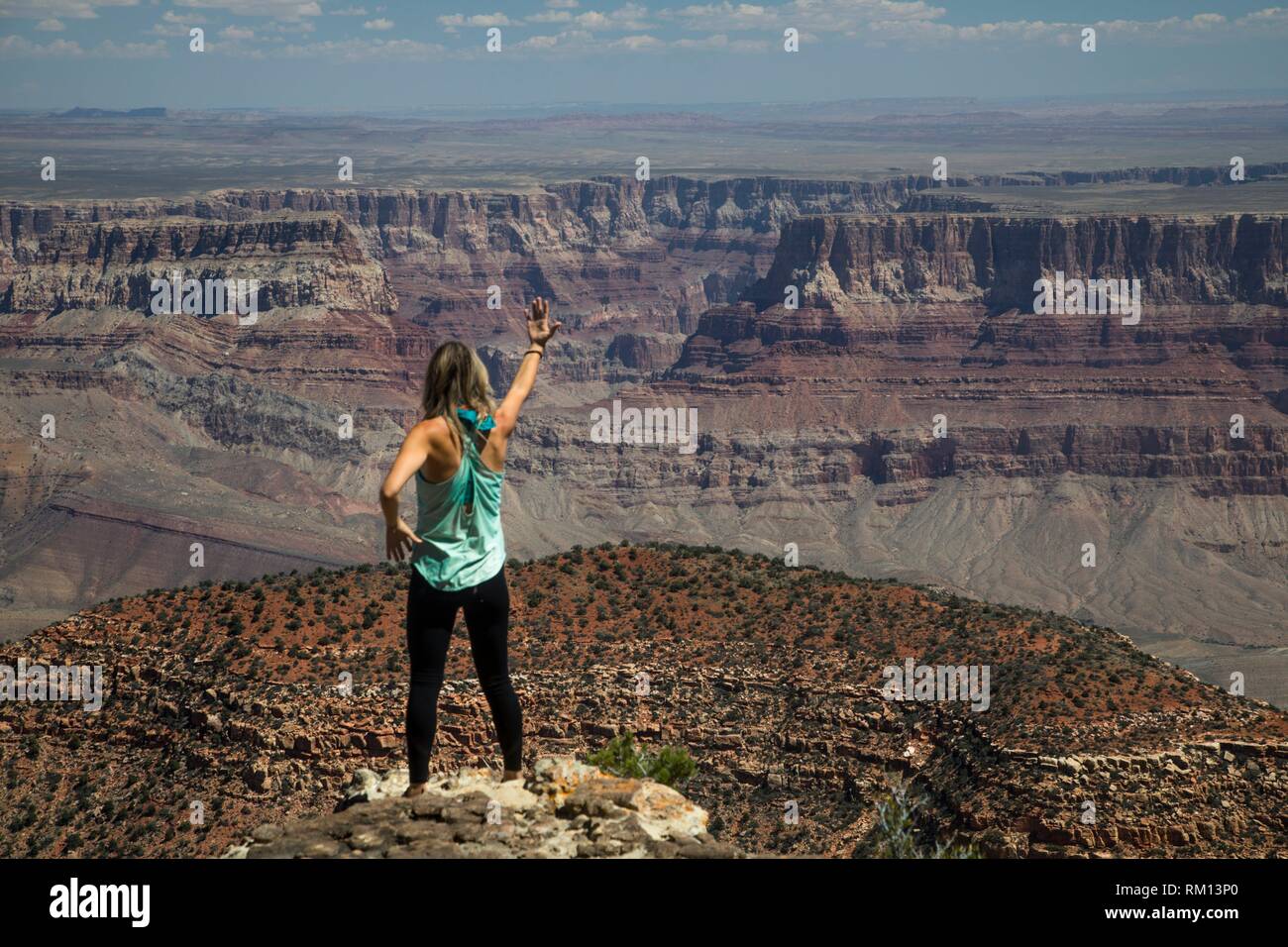 A woman is entranced by the immense beauty of the Grand Canyon at The ...