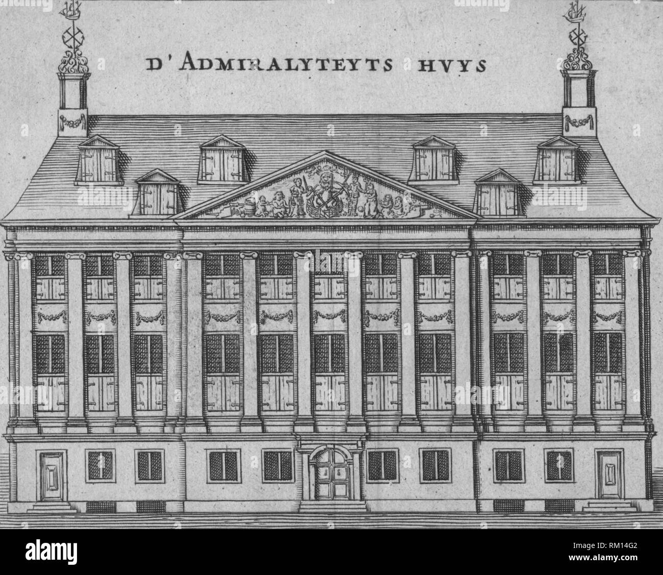 'D'Admiralyteyts Huys', late 17th-early 18th century.  Creator: Unknown. Stock Photo