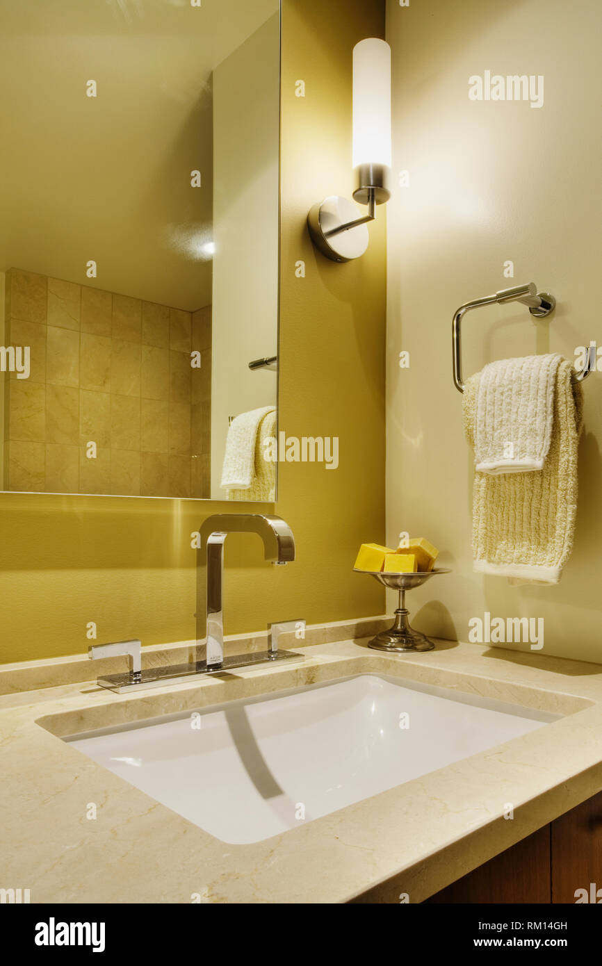 Sink in Upscale Bathroom Stock Photo Alamy