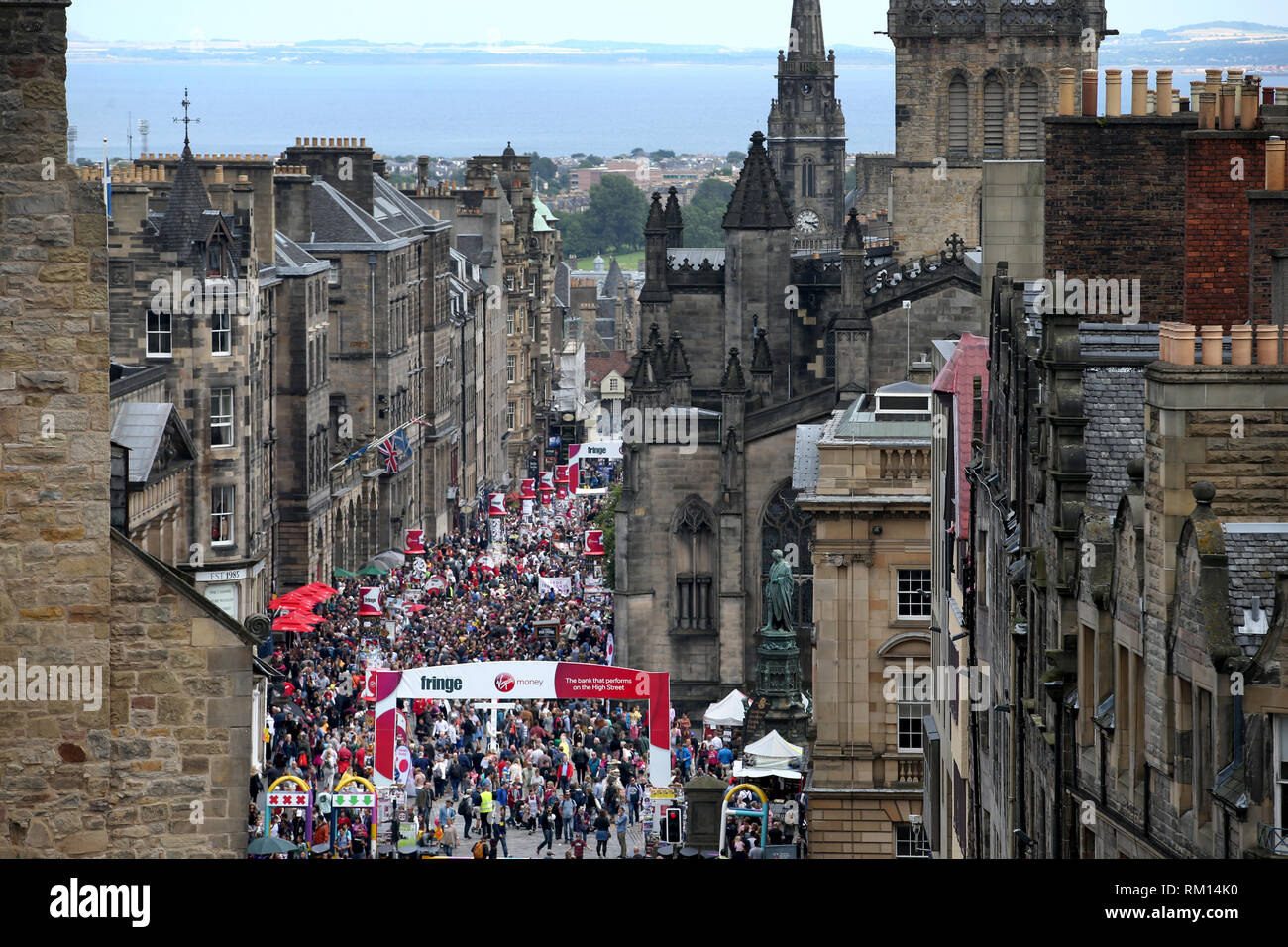 Embargoed to 0001 Wednesday February 13 File photo dated 13/08/17 of a general view of Edinburgh's Royal Mile, as the Scottish capital and Aberdeen have been named as the best cities in the UK for European expats to live in. Stock Photo