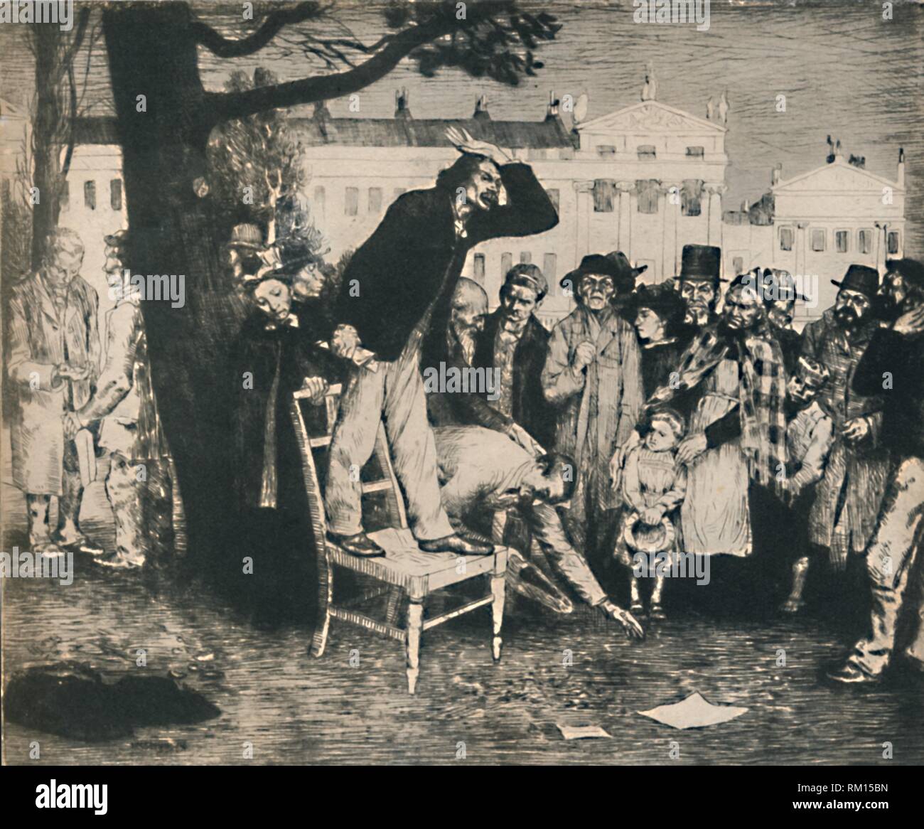 'Socialists', 1891, (1922). Creator: William Strang. Stock Photo