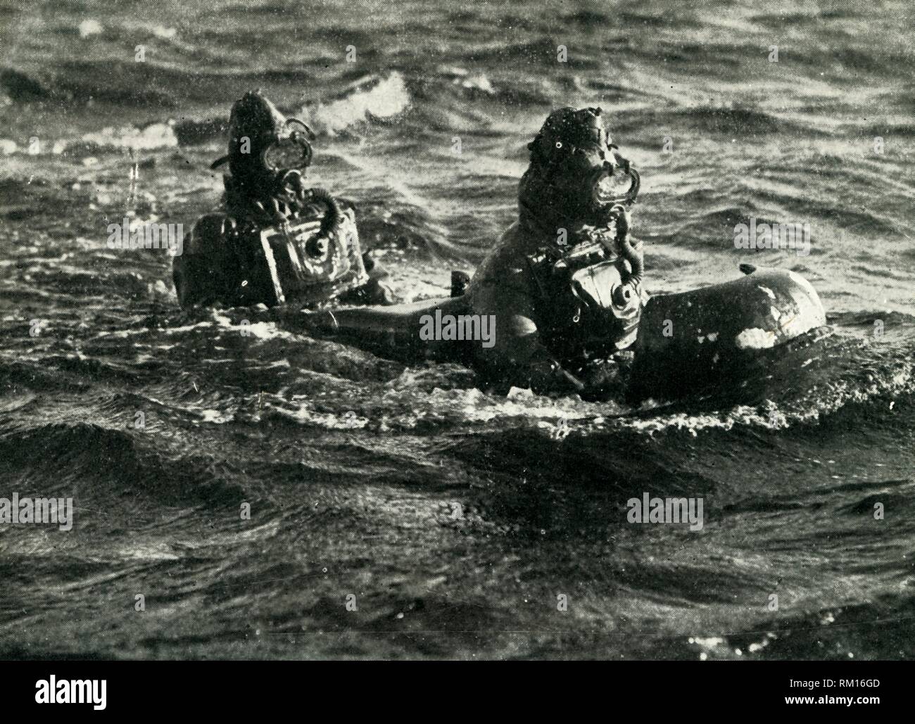 Chariot manned torpedo, World War II, 1945. Creator: Unknown. Stock Photo