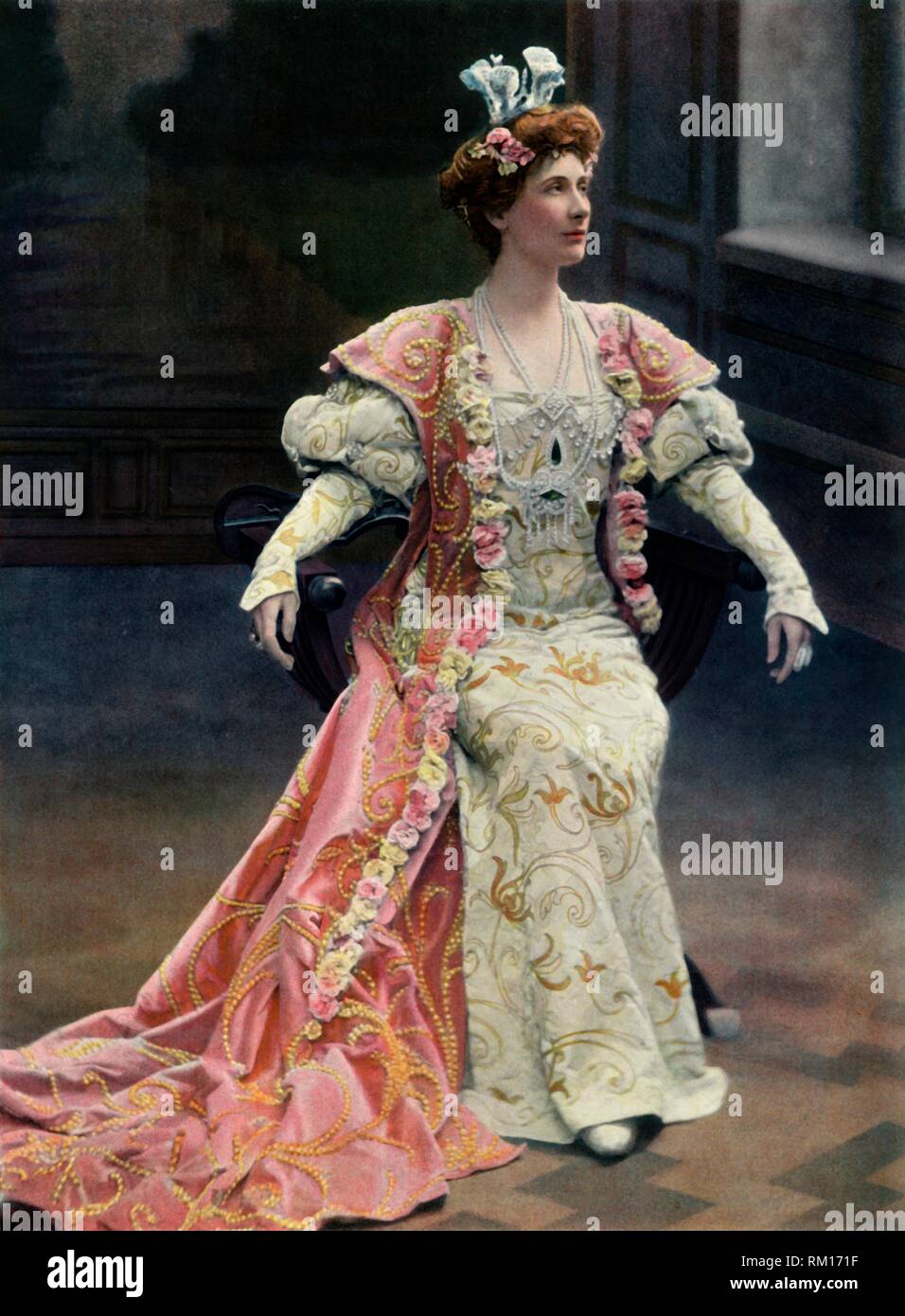 'Theatre National De Opera-Comique. - La Reine Fiammette. Mlle. Garden, role d'Orlanda', 1904. Creator: Unknown. Stock Photo