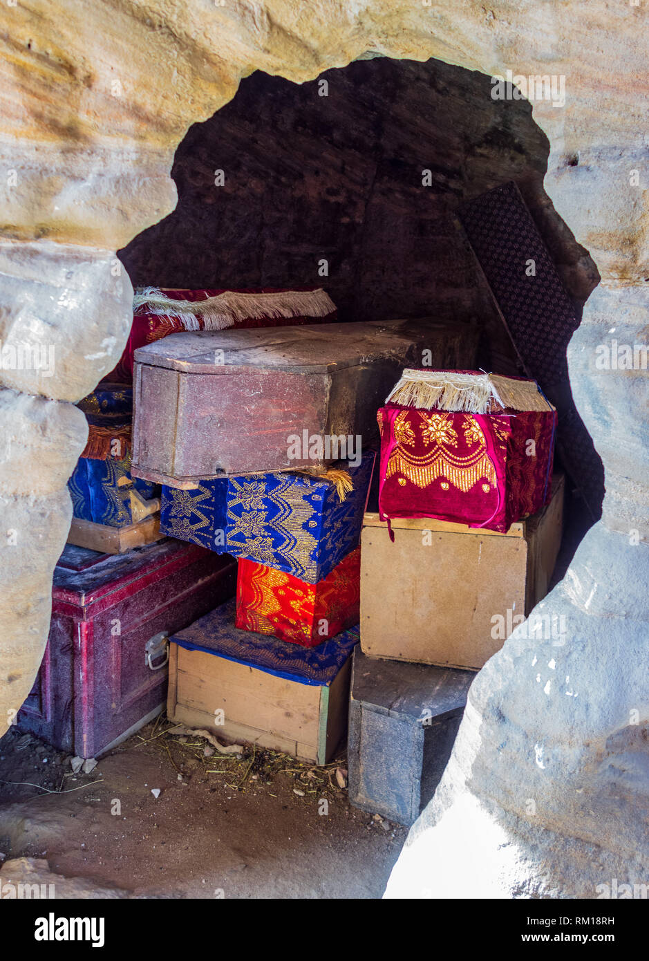 Dead bodies at Debre Damo have to be stored for 80 days before burying them Stock Photo