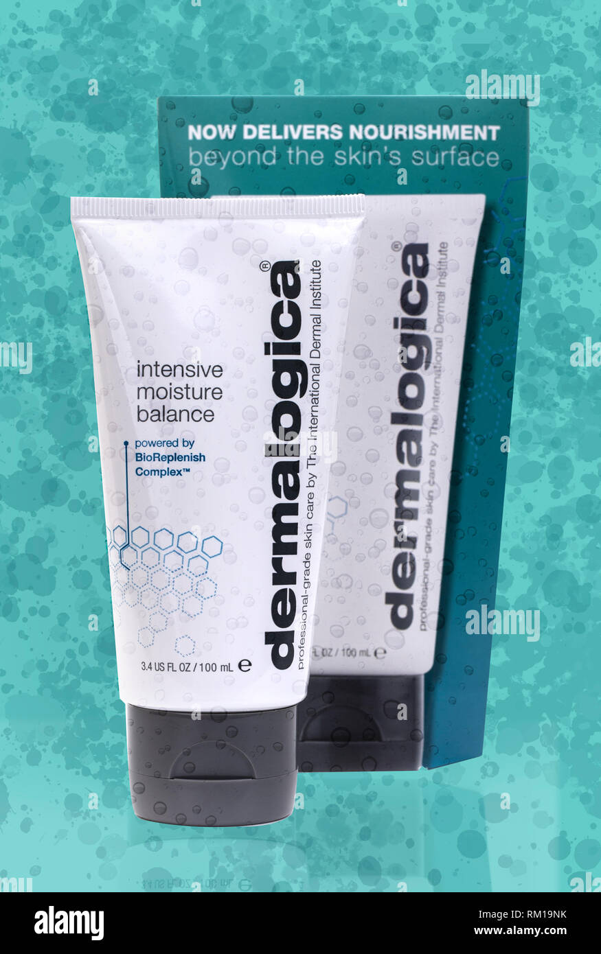 Dermalogica  intensive moisture balance Skin Care on a white background Stock Photo