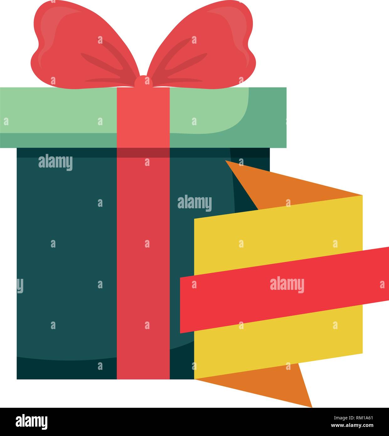 Gift Box Banner Online Shopping Market Vector Illustration Stock
