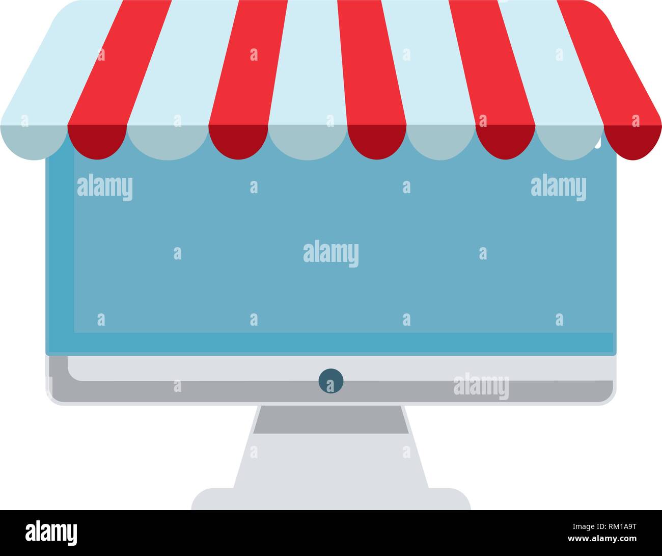 computer digital online shopping market vector illustration Stock ...
