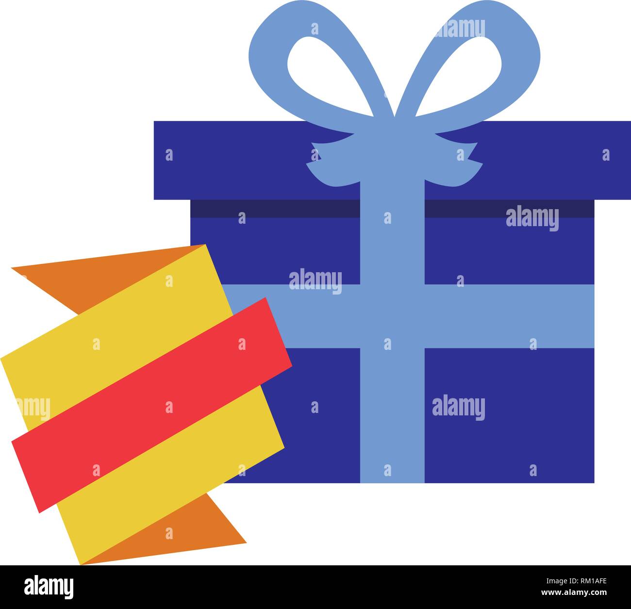 gift box banner online shopping market vector illustration Stock Vector ...