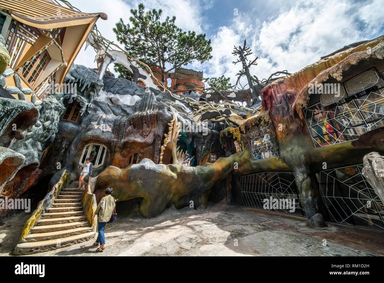 Hang Nga Villa Crazy House In Da Lat Vietnam Stock Photo
