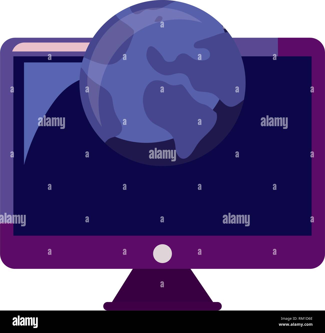 computer world online shopping market vector illustration Stock Vector ...