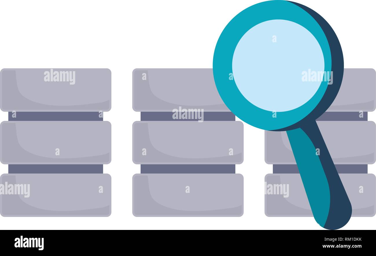 database server center security searching vector illustration Stock ...