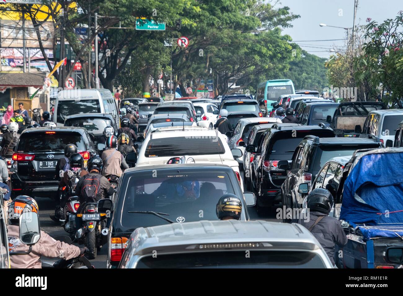 Traffic jam in Jakarta Highway, Indonesia Stock Photo Alamy