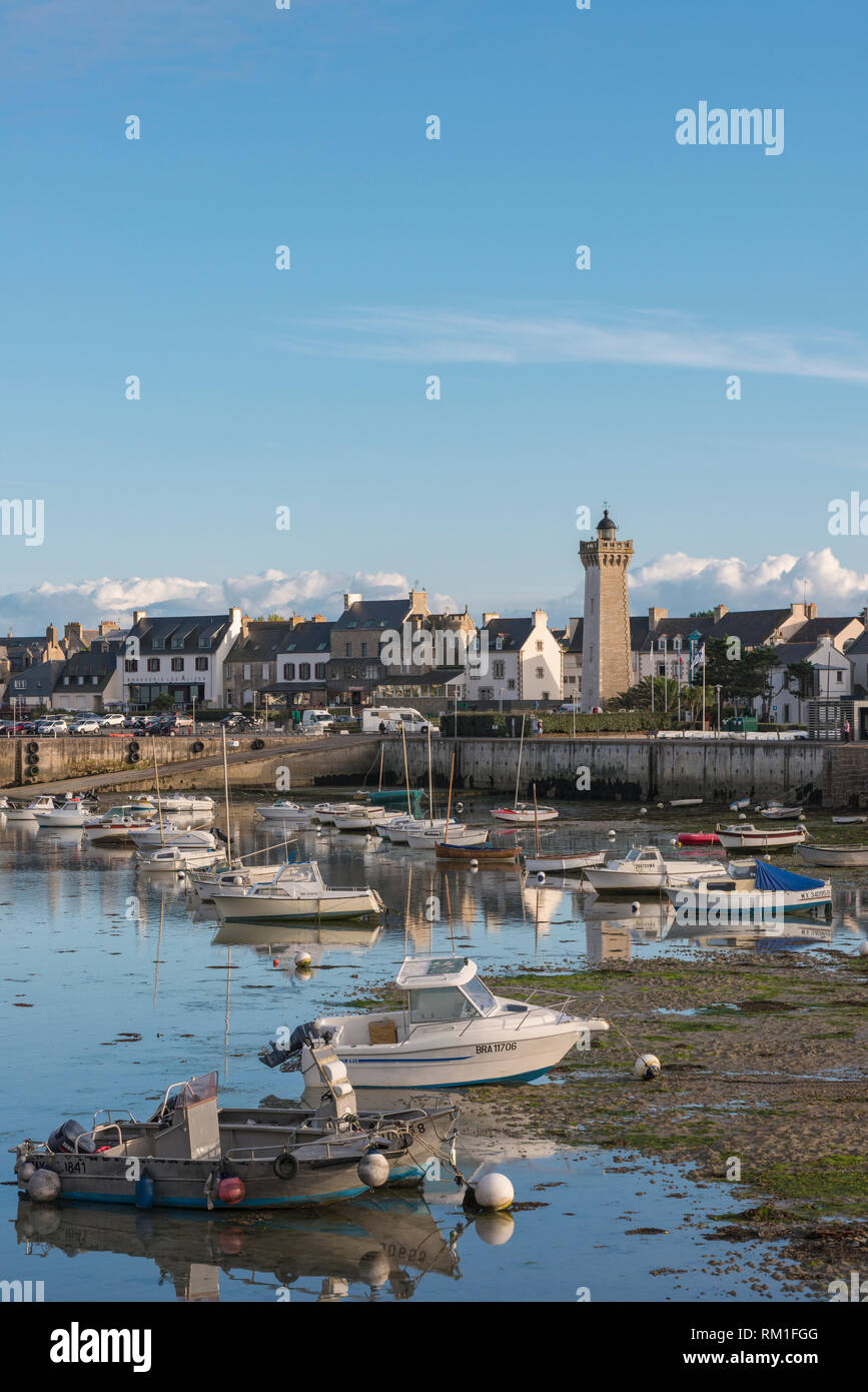 Roscoff old port Finistere Brittany France Stock Photo - Alamy