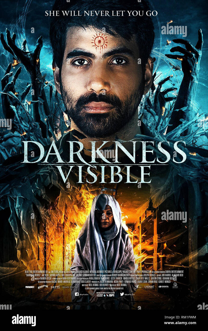 DARKNESS VISIBLE, US poster, Jaz Deol (top), 2019. © Blue Fox