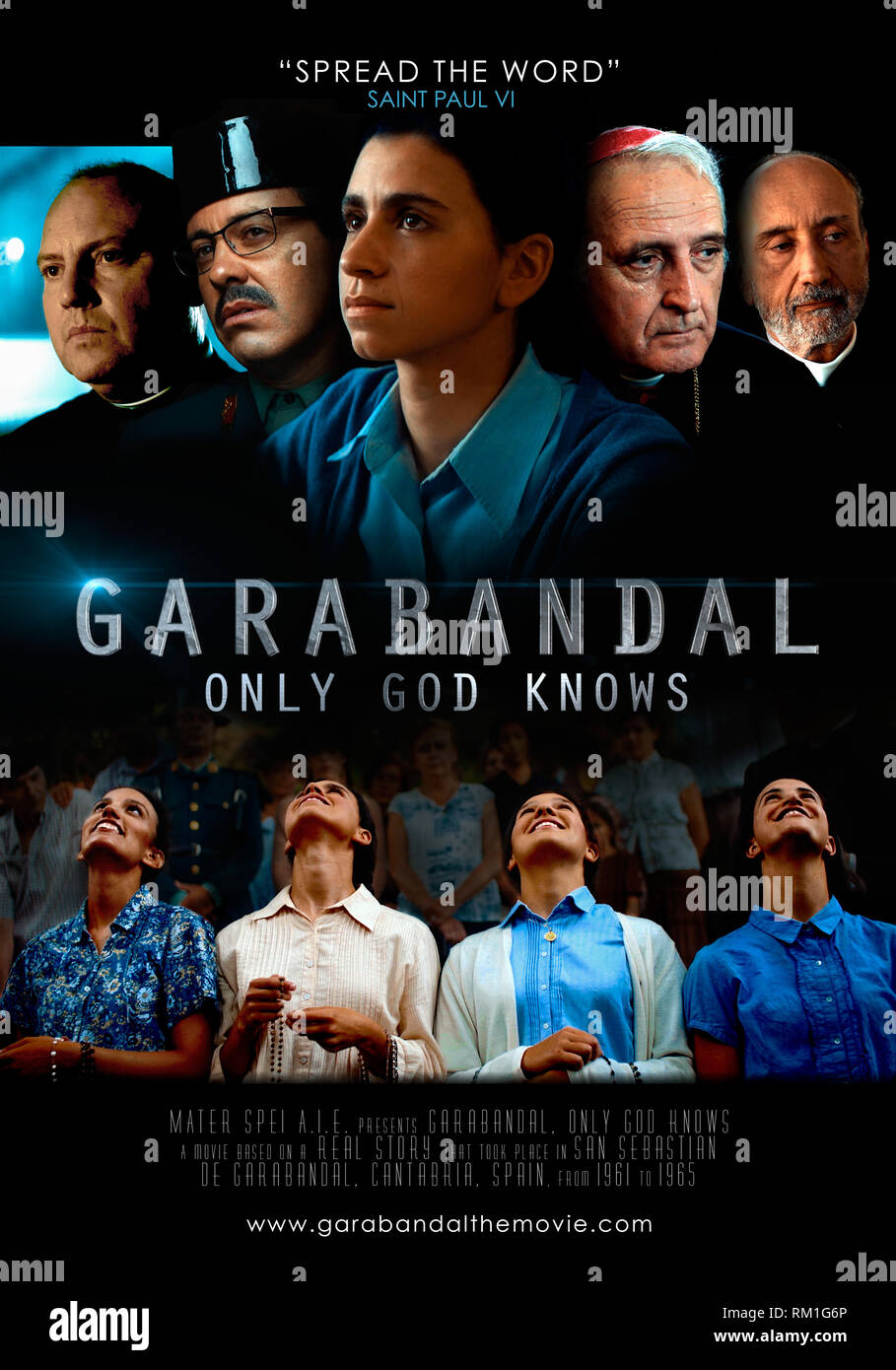 Garabandal Solo Dios Lo Sabe Aka Garabandal Only God Knows Poster Top From Left Rafael Samino Fernando Garcia Linares Belen Garde Javier Paredes Alberto Barcena Bottom From Left Blanca Cogolludo Belen Garde