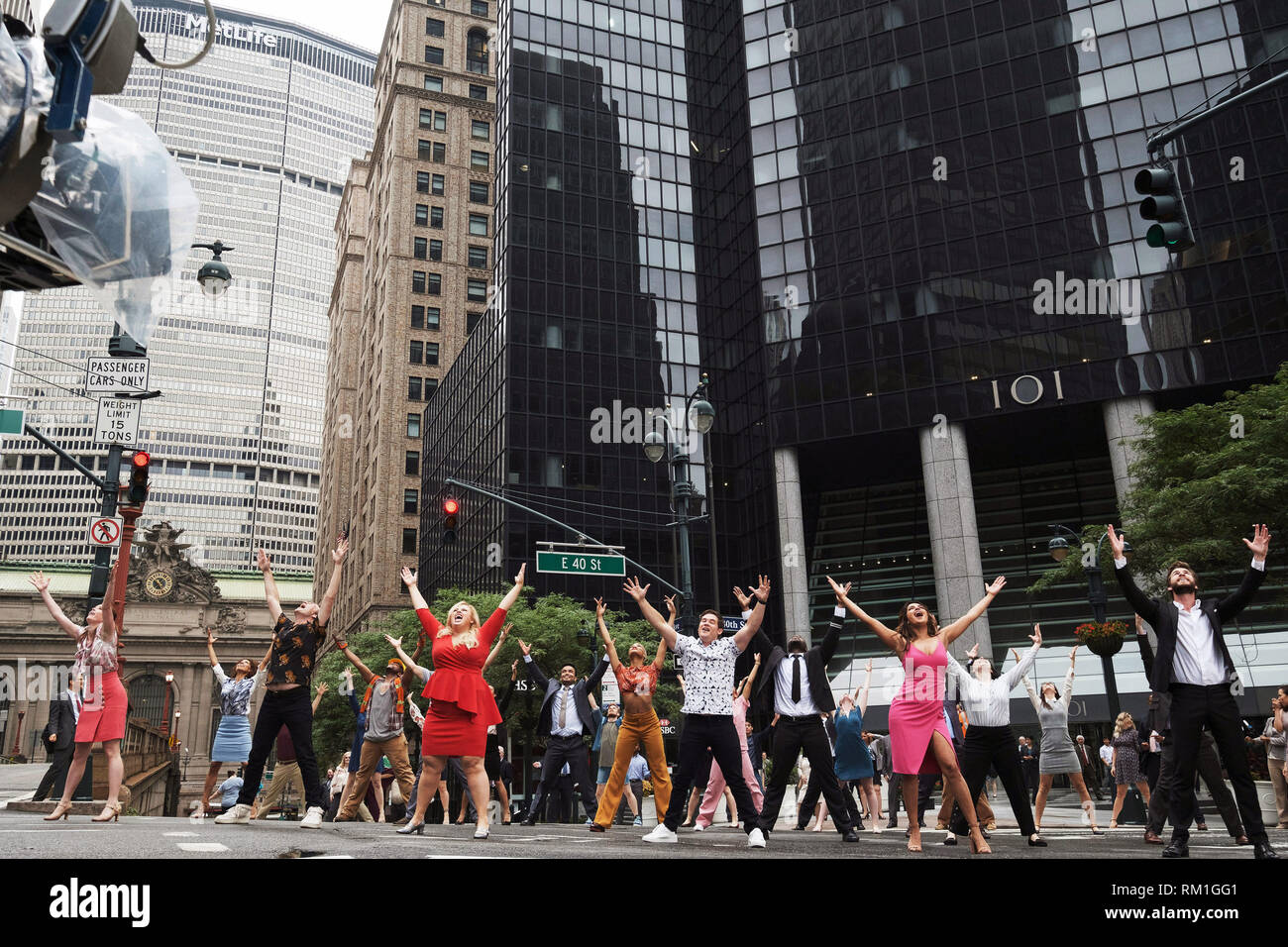 ISN'T IT ROMANTIC, (front row, from left): Betty Gilpin, Tom Ellis