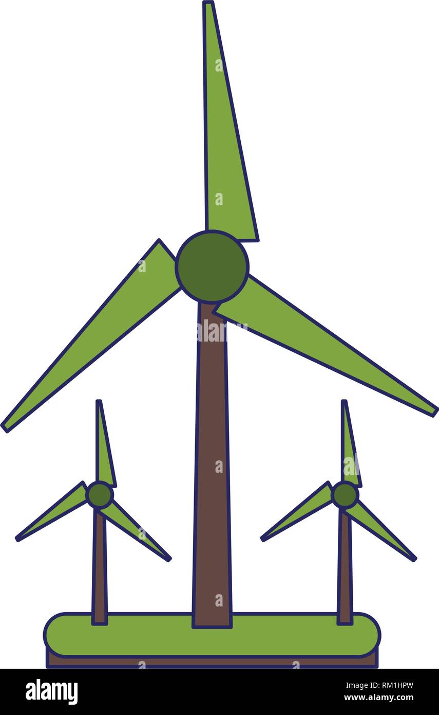 Wind turbines green energy Stock Vector Image & Art - Alamy