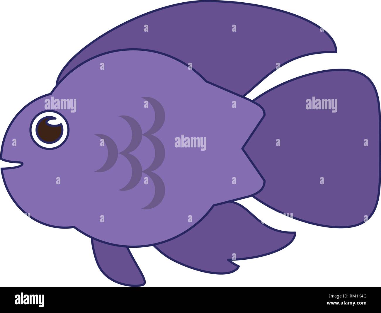Fish sea animal cartoon Stock Vector Image & Art - Alamy