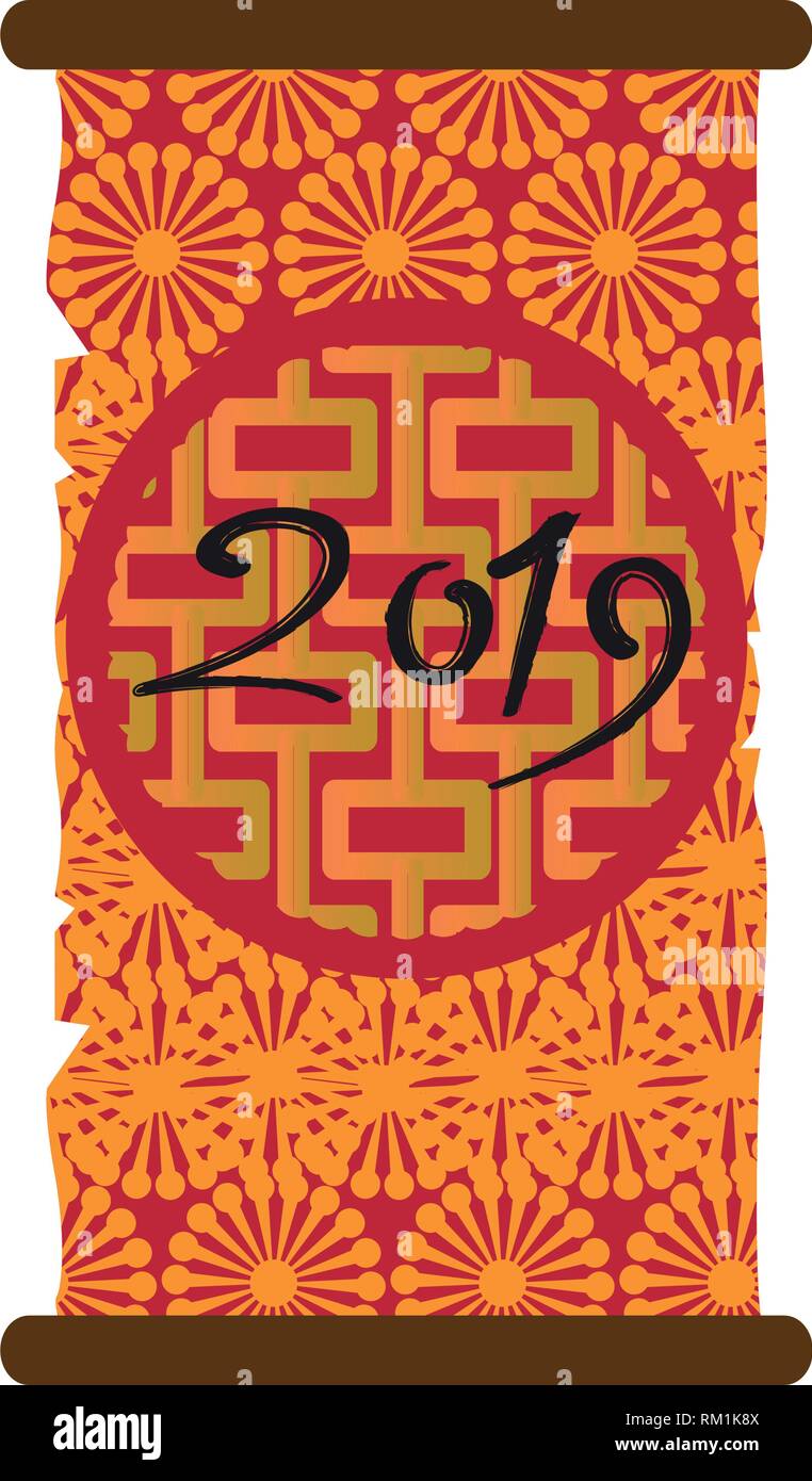 chinese new year label vector