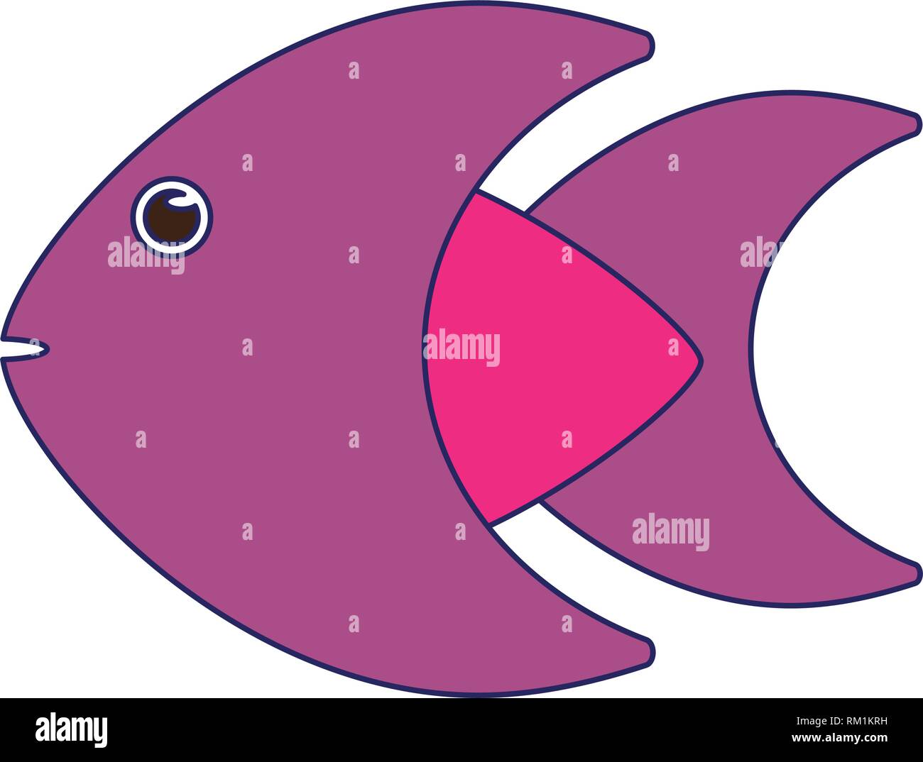 Fish sea animal cartoon Stock Vector Image & Art - Alamy