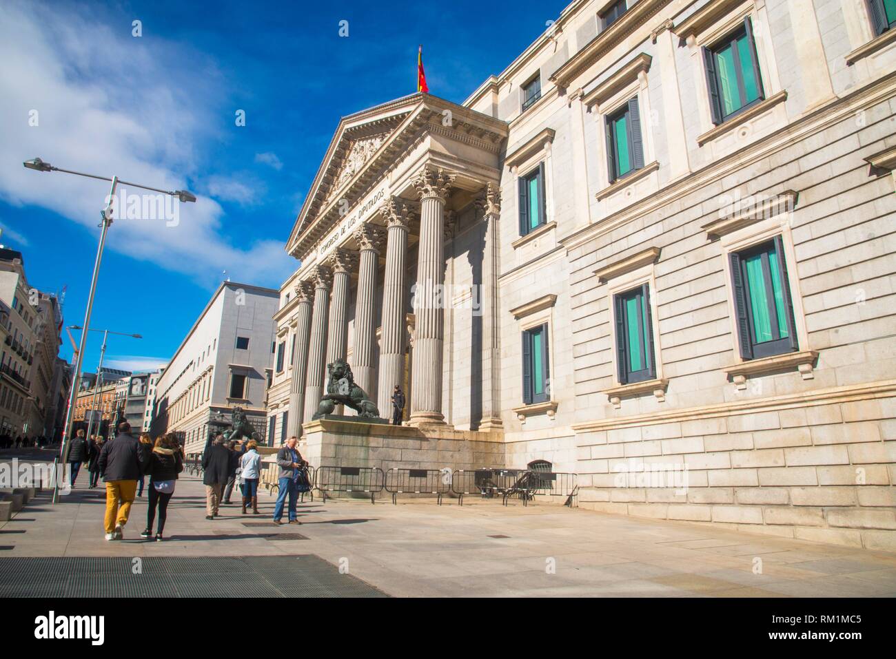Facade of Congreso de los Diputados. Carrera de San Jeronimo, Madrid, Spain  Stock Photo - Alamy