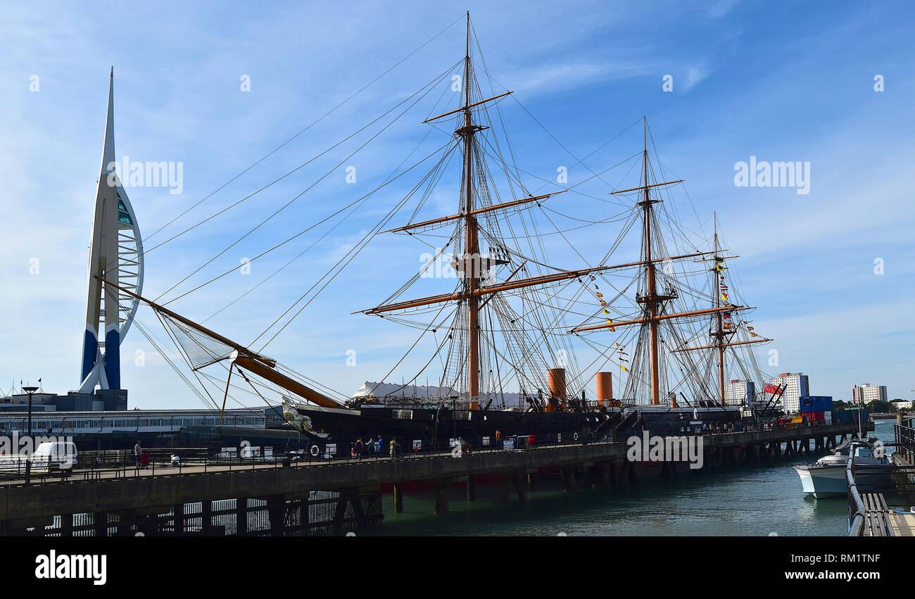 Portsmouth Historic Dockyard, Portsmouth, Hampshire, 240916 Stock Photo