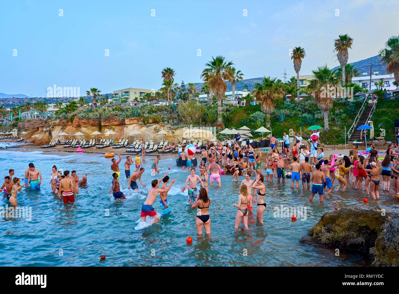 beach party at festival Starbeach on 8 June 2018, in Chersonissos, Crete,  Greece Stock Photo - Alamy