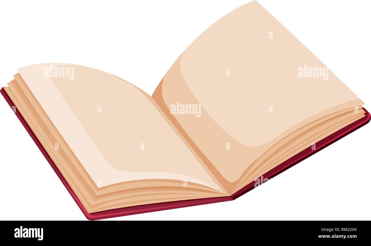 Open book on white background illustration Stock Vector Image & Art - Alamy