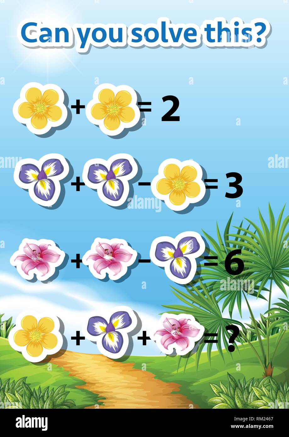 Can you solve this maths problem illustration Stock Vector Image & Art ...